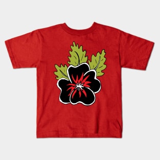 Single wild pansy cartoon flower illustration Kids T-Shirt